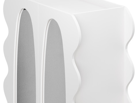 Modern White 15-Pairs Shoe Storage Modelo 3D