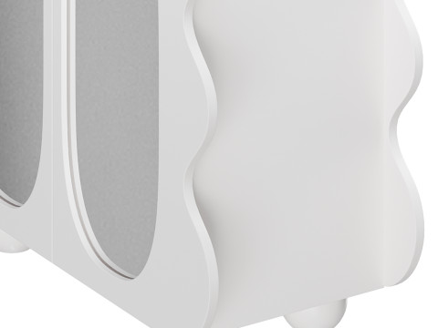 Modern White 15-Pairs Shoe Storage Modelo 3D