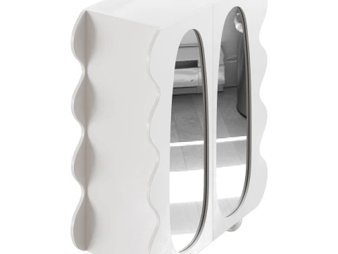 Modern White 15-Pairs Shoe Storage 3D Model