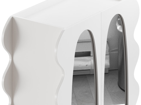 Modern White 15-Pairs Shoe Storage Modelo 3D