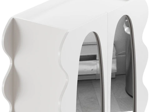 Modern White 15-Pairs Shoe Storage 3D Model