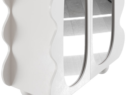 Modern White 15-Pairs Shoe Storage Modelo 3D