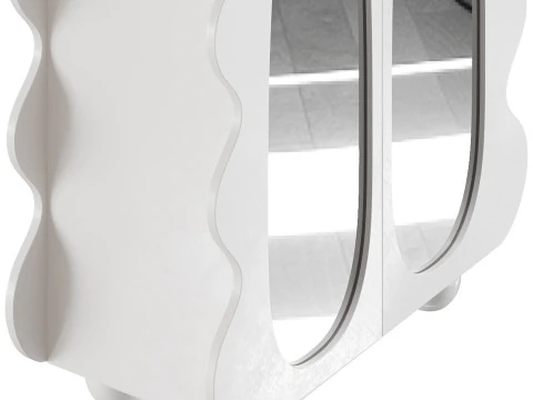 Modern White 15-Pairs Shoe Storage 3D Model