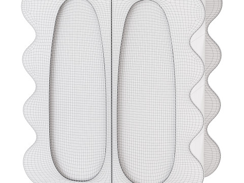 Modern White 15-Pairs Shoe Storage Modelo 3D