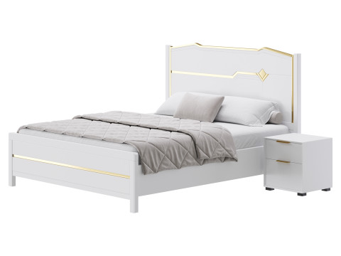 Modern White Bed I 3Dモデル