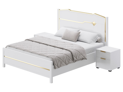 Modern White Bed I 3Dモデル