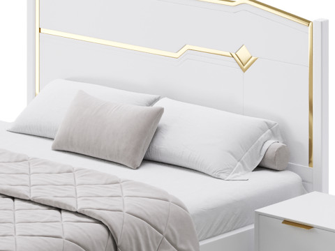 Modern White Bed I 3Dモデル