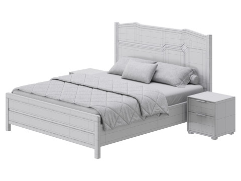 Modern White Bed I 3Dモデル
