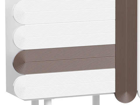 Modern White Sideboard Modello 3D