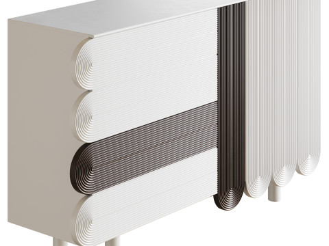 Modern White Sideboard Modello 3D