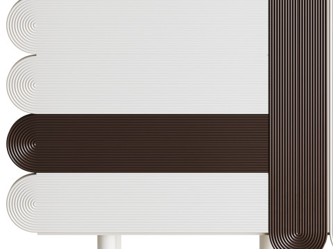 Modern White Sideboard Modello 3D