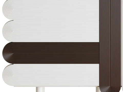 Modern White Sideboard 3D Model