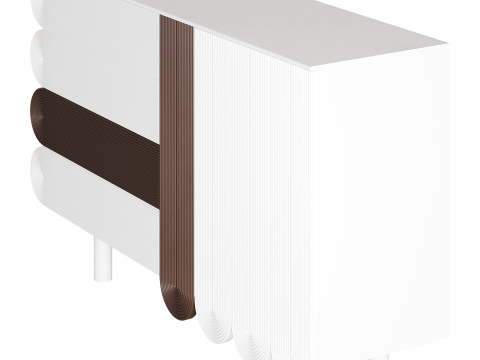 Modern White Sideboard Modello 3D