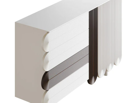 Modern White Sideboard 3D Model