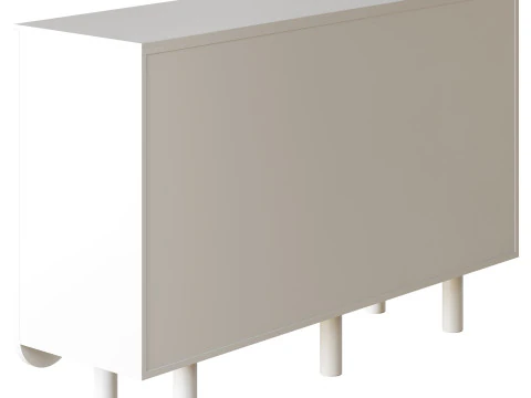 Modern White Sideboard 3D Model