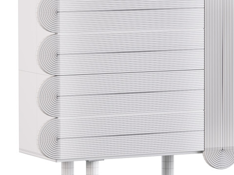 Modern White Sideboard Modello 3D
