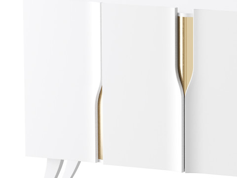 Modern White Sideboard Buffet 3D 모델
