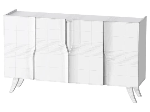 Modern White Sideboard Buffet 3D Model