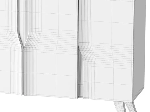 Modern White Sideboard Buffet 3D Model