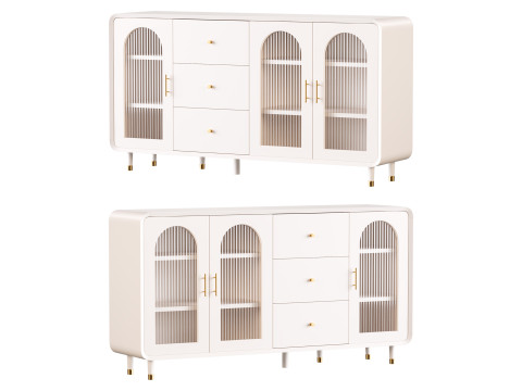 Modern White Sideboard Credenza 3D Model