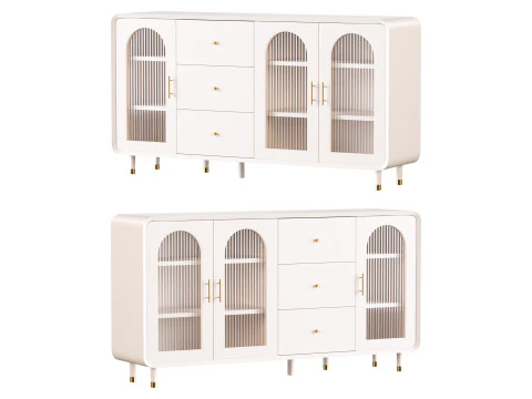 आधुनिक सफेद साइडबोर्ड क्रेडेंज़ा 3D मॉडल