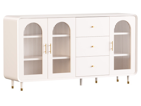 Modern White Sideboard Credenza 3D Model