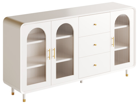 Modern White Sideboard Credenza 3D Model