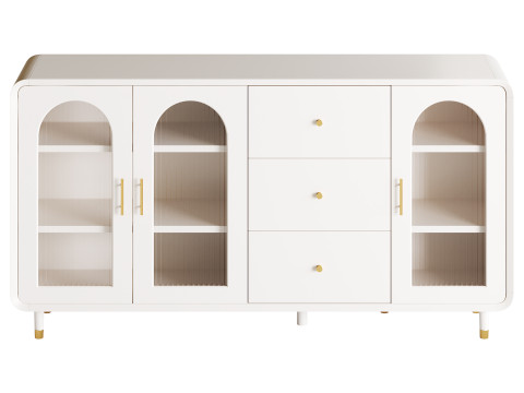 Modern White Sideboard Credenza 3D Model