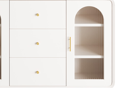 Modern White Sideboard Credenza 3D Model