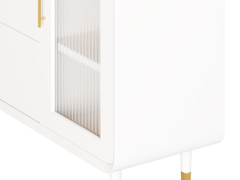 Modern White Sideboard Credenza 3D Model