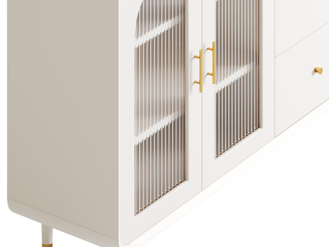 Modern White Sideboard Credenza 3D Model