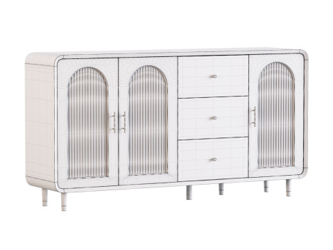 Modern White Sideboard Credenza 3D Model