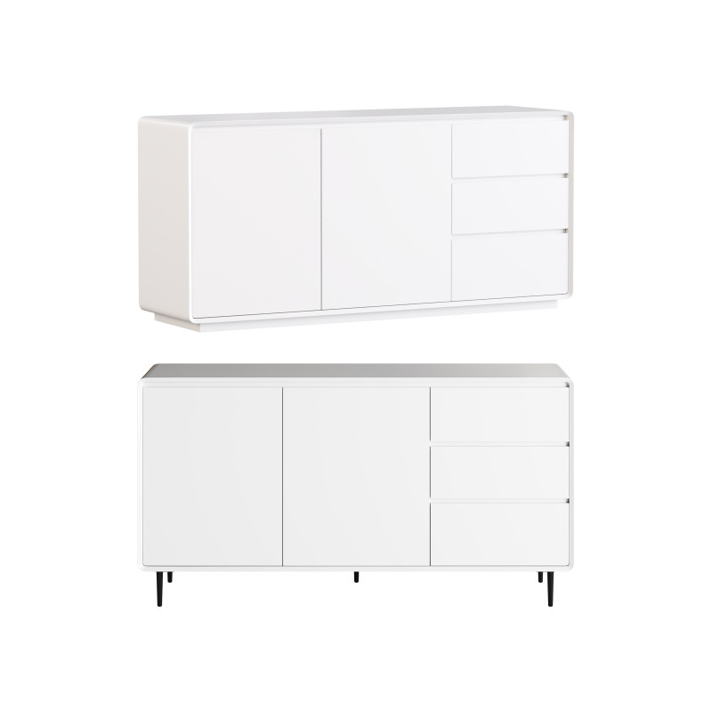 Modern Wood Sideboard with 2 Doors 3D मॉडल .c4d .max .obj .3ds .fbx .stl .blend 