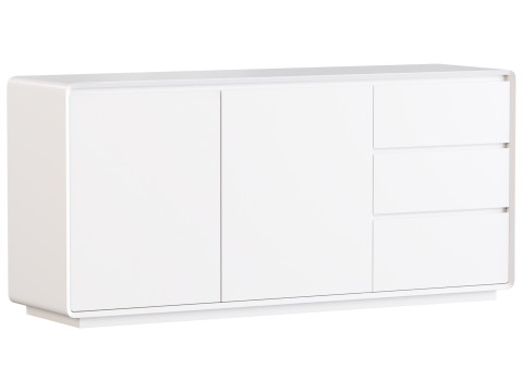 Modern Wood Sideboard with 2 Doors 3D मॉडल