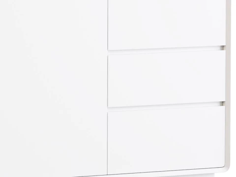 Modern Wood Sideboard with 2 Doors 3D Model