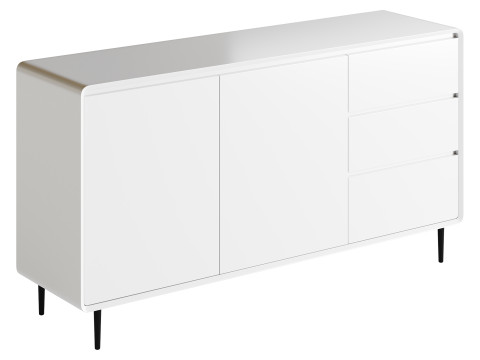 Modern Wood Sideboard with 2 Doors 3D मॉडल