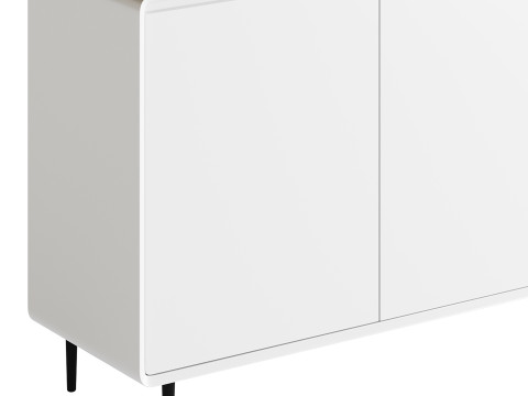 Modern Wood Sideboard with 2 Doors 3D मॉडल