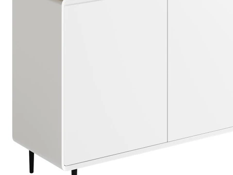 Modern Wood Sideboard with 2 Doors 3D Model
