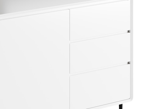Modern Wood Sideboard with 2 Doors 3D मॉडल