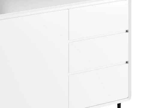 Modern Wood Sideboard with 2 Doors 3D Model