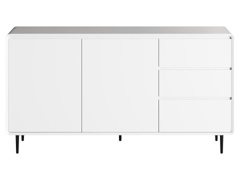 Modern Wood Sideboard with 2 Doors 3D मॉडल
