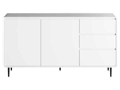Modern Wood Sideboard with 2 Doors 3D Model
