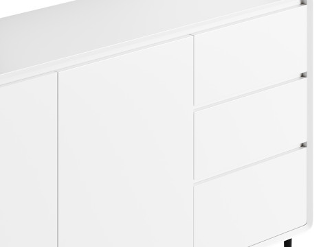 Modern Wood Sideboard with 2 Doors 3D मॉडल
