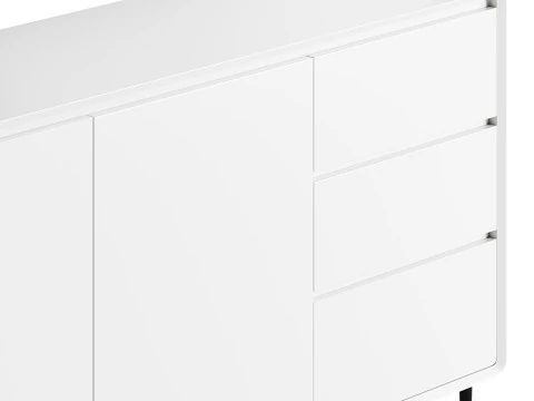 Modern Wood Sideboard with 2 Doors 3D Model