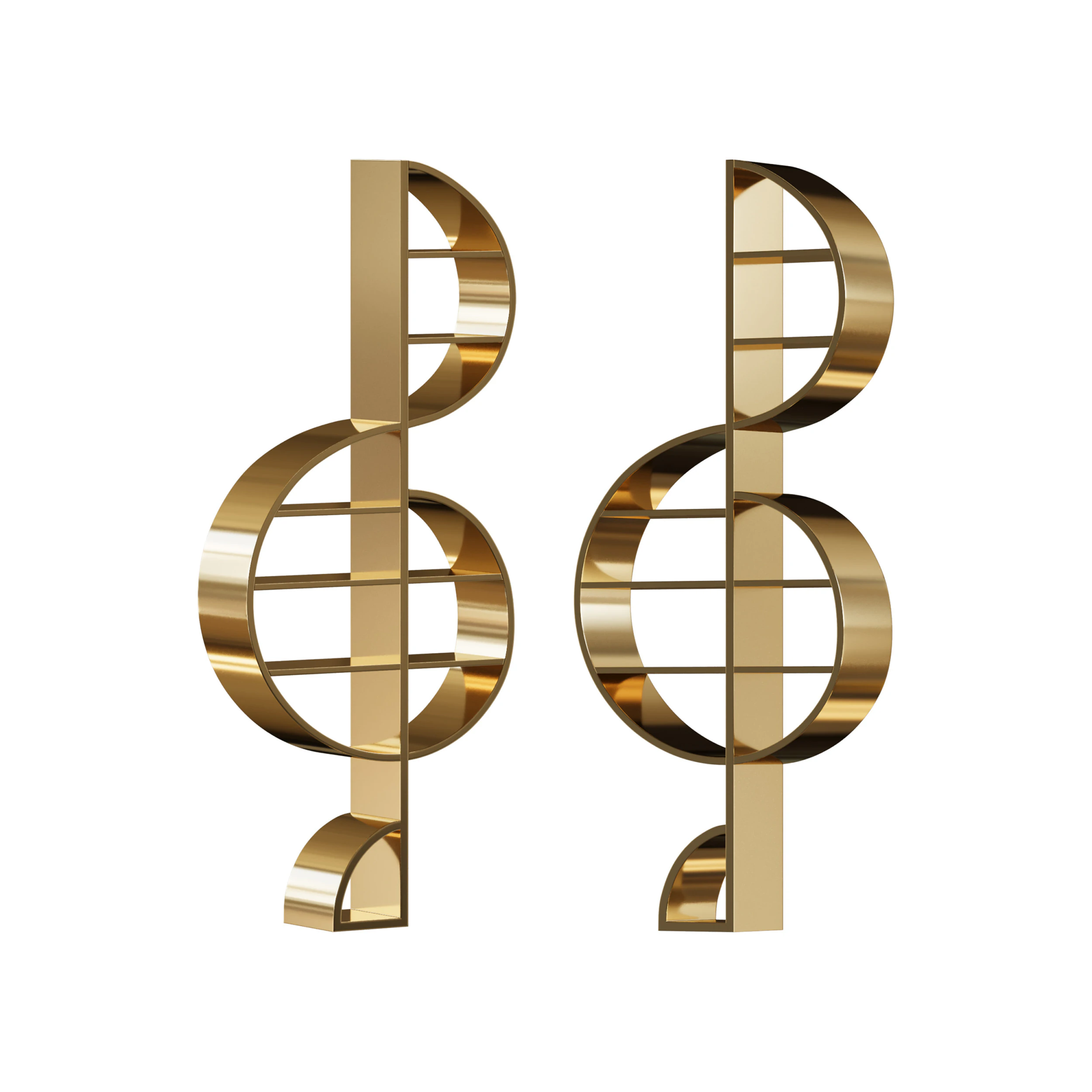 Musical Note Bookshelf 3D Model .c4d .max .obj .3ds .fbx .stl .blend