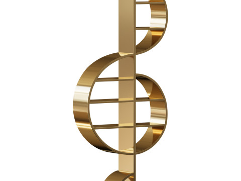 Musical Note Bookshelf 3D Model