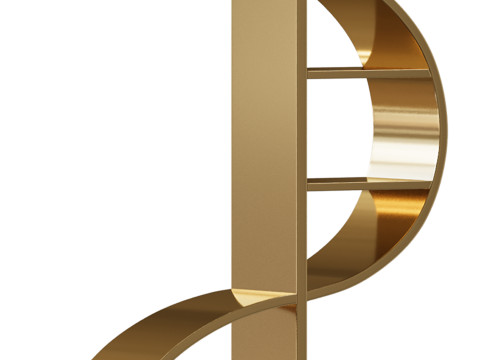 Musical Note Bookshelf 3D Model