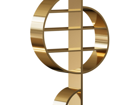 Musical Note Bookshelf 3D Model