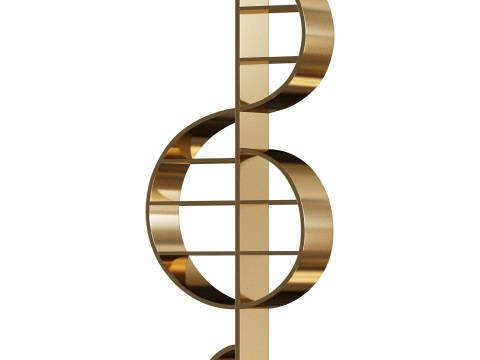 Musical Note Bookshelf 3D Model