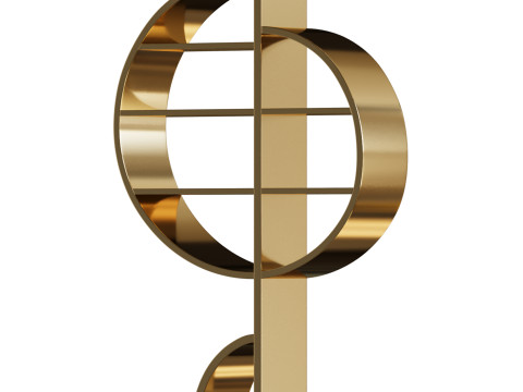 Musical Note Bookshelf 3D Model